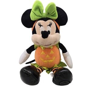 Disney Store‎ Minnie Mouse Pumpkin Halloween Plush Toy Jack O'Lantern Authentic